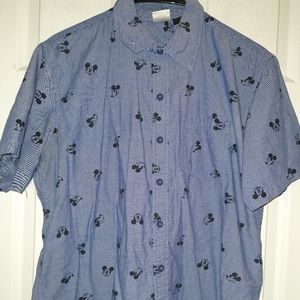 Disney button down collar shirt